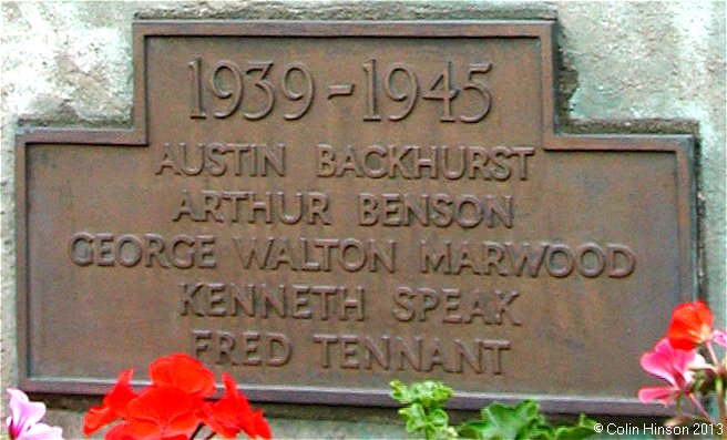 The World War I and II War memorial in Barwick in Elmet