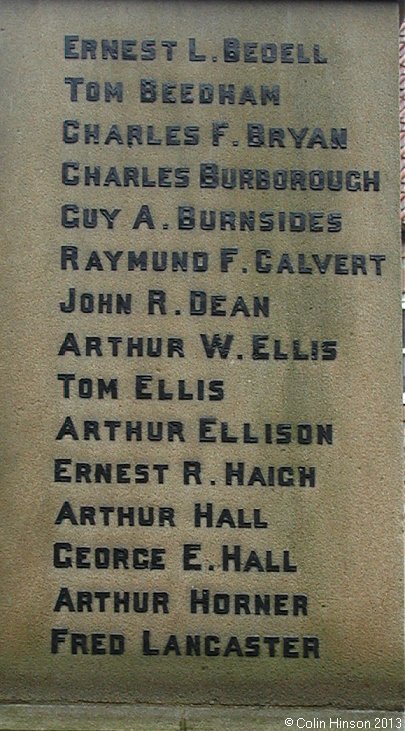 The World War I and II War Memorial at Boroughbridge