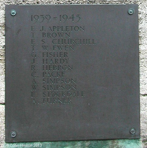 The World Wars I and II War Memorial at Bramham.