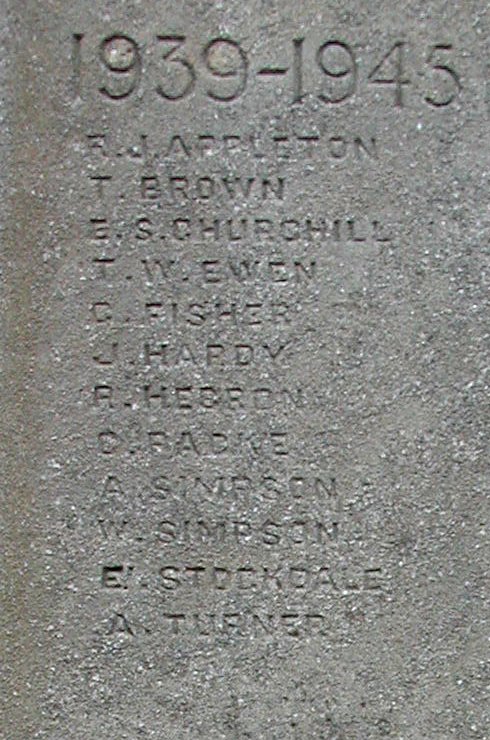 The World Wars I and II memorial at Bramham.