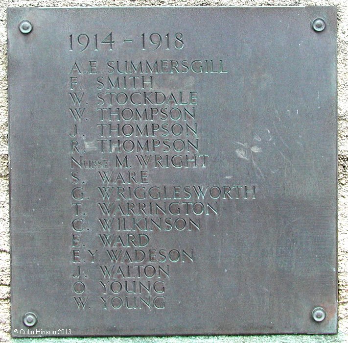 The World Wars I and II War Memorial at Bramham.