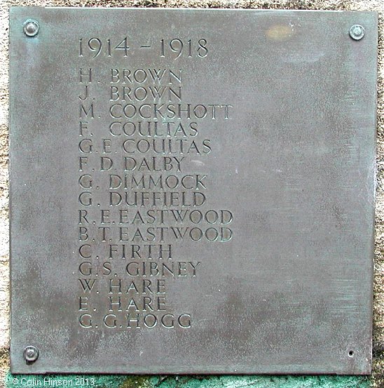 The World Wars I and II War Memorial at Bramham.
