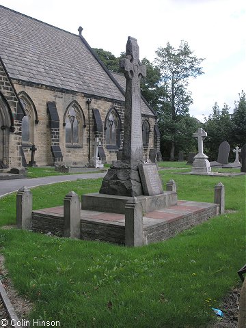 The World Wars I and II War Memorial in St. Paul's Churchyard, Brierley.