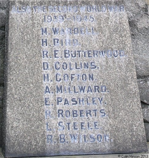 The World Wars I and II Memorial in St. Paul's Churchyard, Brierley.