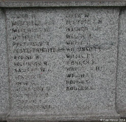 The War Memorial in the Church-yard at Brinsworth.