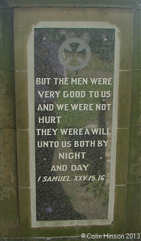 The World War I and World War II memorial at Brotherton.