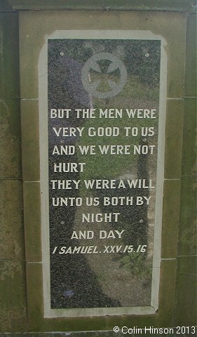 The World War I and World War II War Memorial at Brotherton.