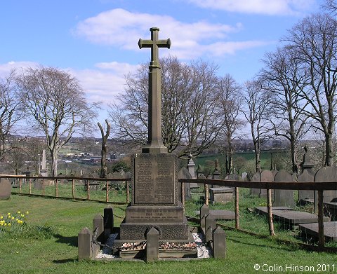 The World War I and II memorial in St. Wilfrid's Churchyard, Calverley