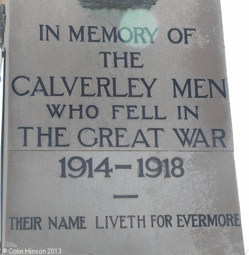 The World War I and II War Memorial at Calverley