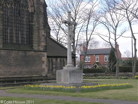 The World War I and II memorial in St. John's churchyard, Carlton