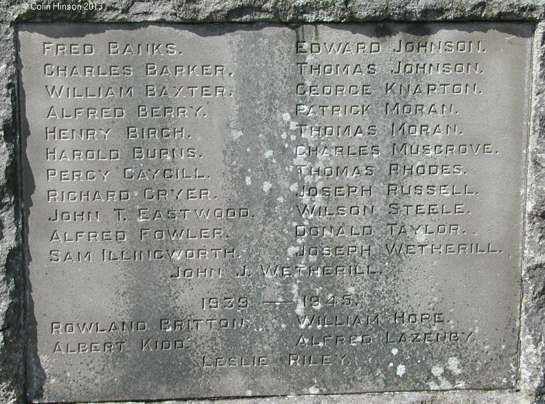 The World Wars I and II War Memorial at Clifford