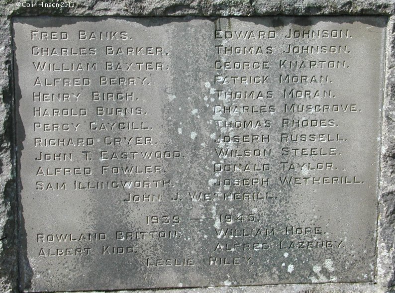 The World Wars I and II memorial at Clifford