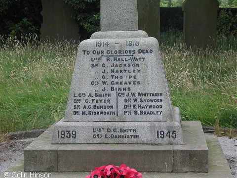 The War Memorial at Cowling in the churchyard.