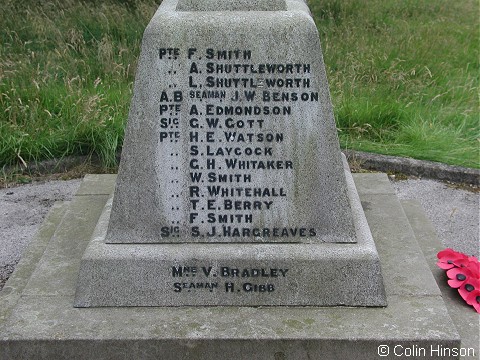 The War Memorial at Cowling in the churchyard.