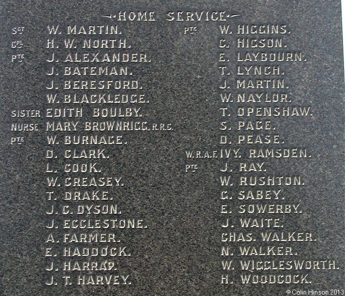 The War Memorial and Roll of Honour at Crofton