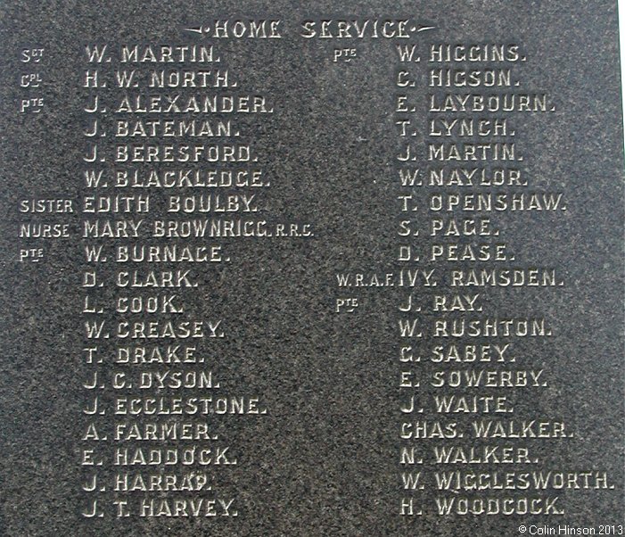 The War Memorial and Roll of Honour at Crofton