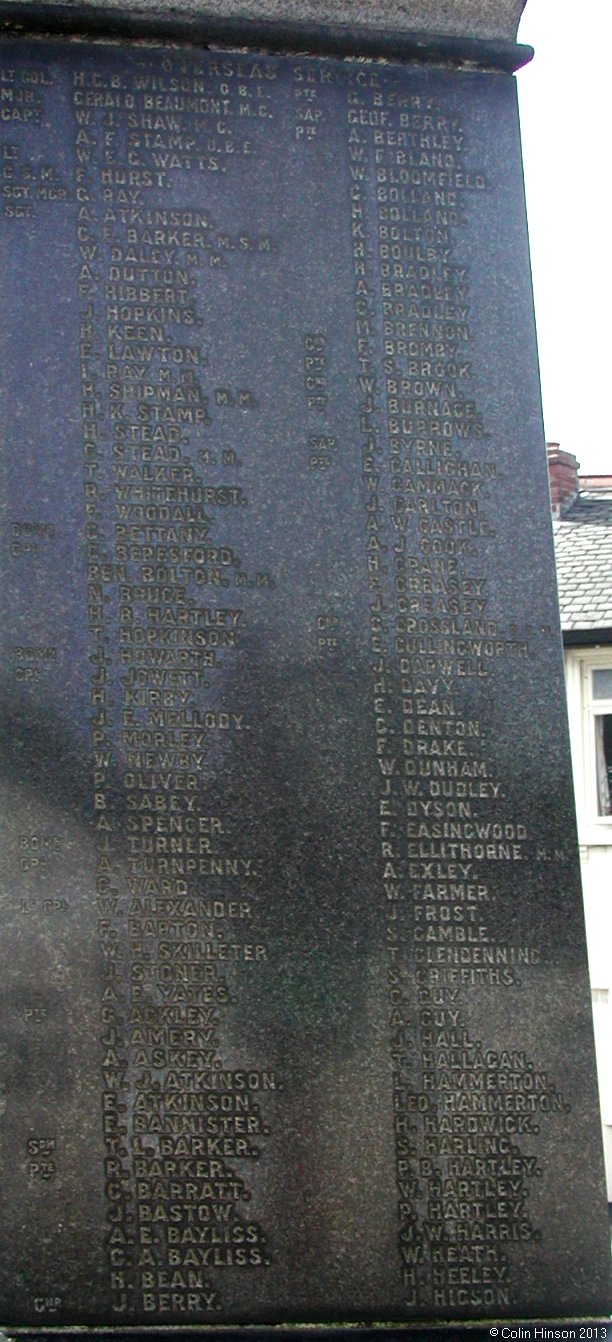 The War Memorial and Roll of Honour at Crofton