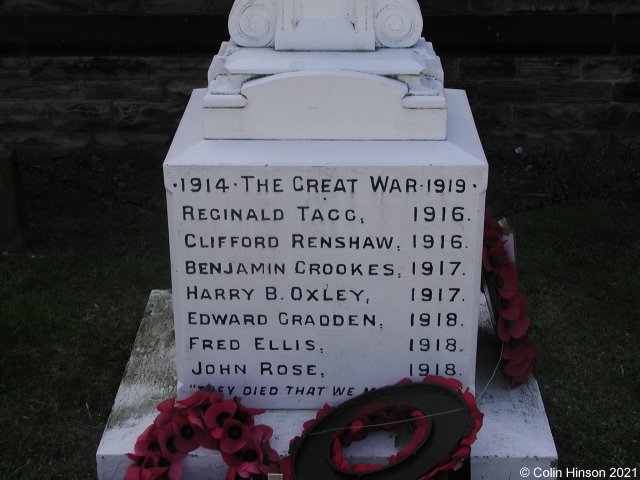 The War Memorial in the Churchyard at Christ Church.