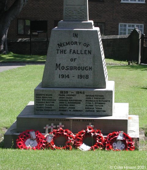 The World War I and II Memorial at Mosbrough.