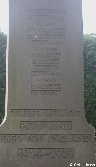 The War Memorial at Dunsop Bridge
