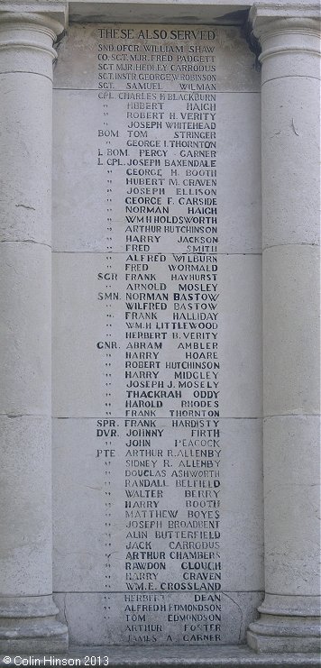 Photograph of the The War Memorial at Hunsworth