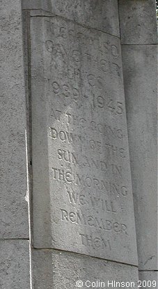 The War Memorial in the churchyard at Ecclesfield