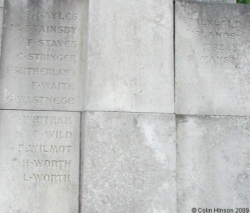 The War Memorial in the churchyard at Ecclesfield