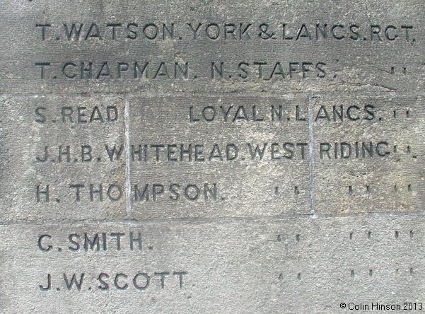The World War I and II War Memorial at Embsay: