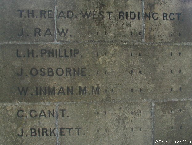 The World War I and II War Memorial at Embsay: