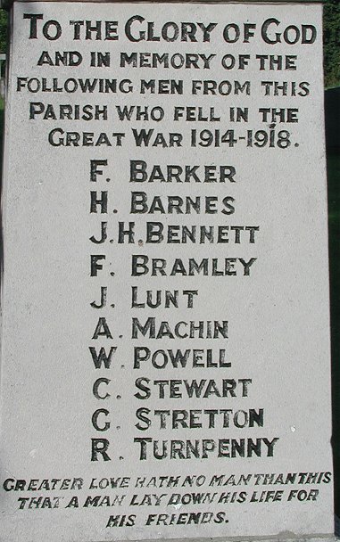 The World War I and II War Memorial at Fairburn