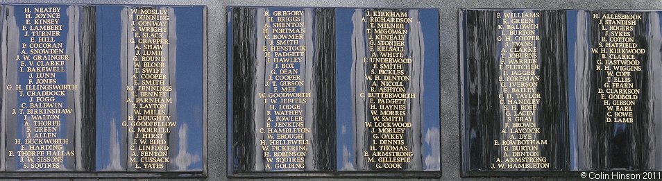 The Memorial for the men who lost their lives at Grimethorpe Colliery 1894 to 1993.