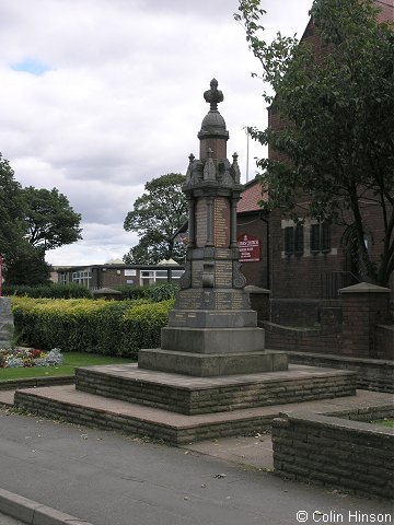 The War Memorial for the dead of WWI and WWII, and other wars, in front of St. Luke's Church Grimethorpe.