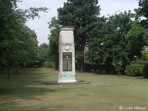 The the War Memorial in the grounds of Ashville College, Harrogate.