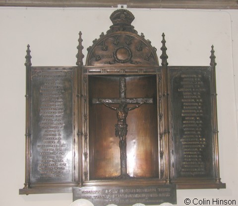 The Memorial plaque in St. Peter's Church, Harrogate.