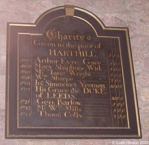The List of Benefactions in the All Hallows Church, Harthill.