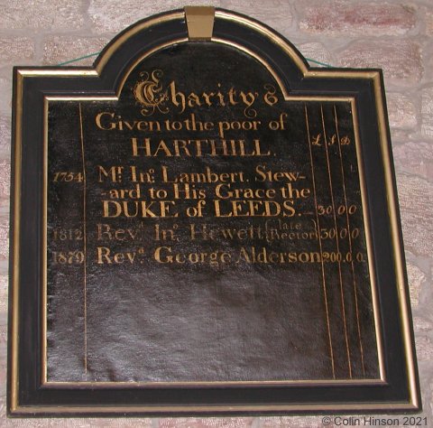 The List of Benefactions in the All Hallows Church, Harthill.