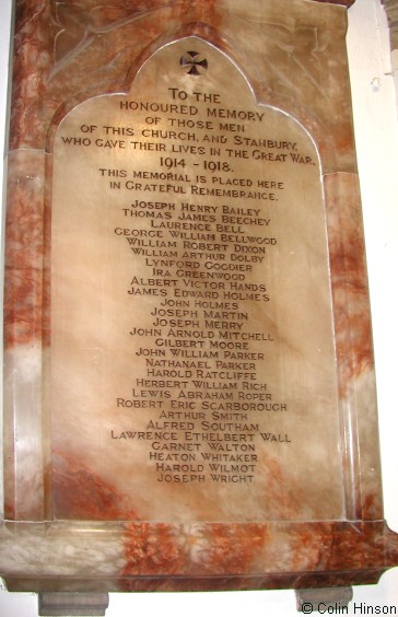 The Memorial plaque in Haworth Parish Church.