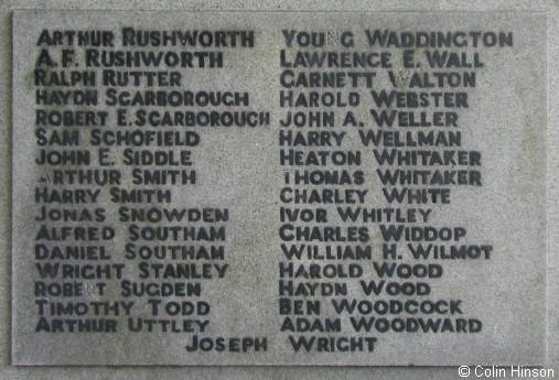The War Memorial at Haworth.
