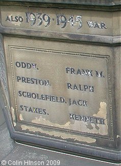Photograph of the War Memorial in front of the United Reformed Church, Heckmondwike.