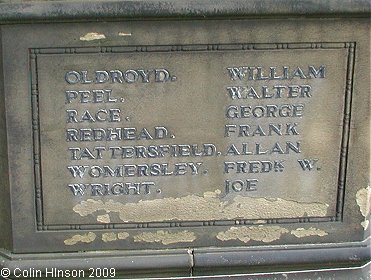 Photograph of the War Memorial in front of the United Reformed Church, Heckmondwike.