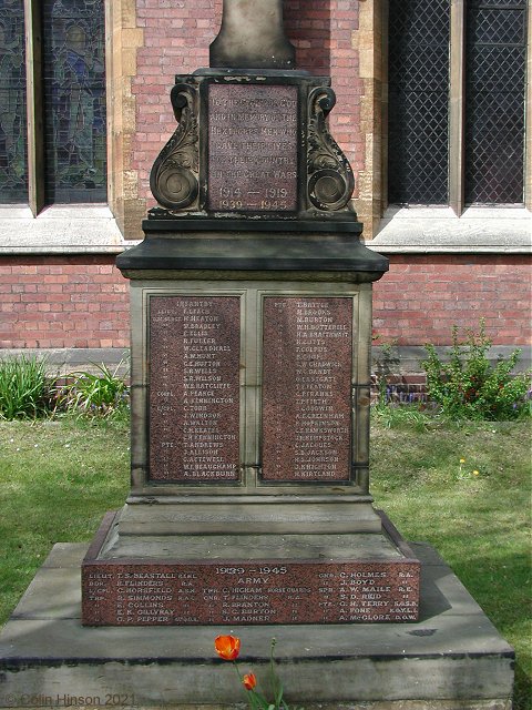 The 1914-1918 and 1939-45 War Memorial, St. Jude's Churchyard, Hexthorpe.