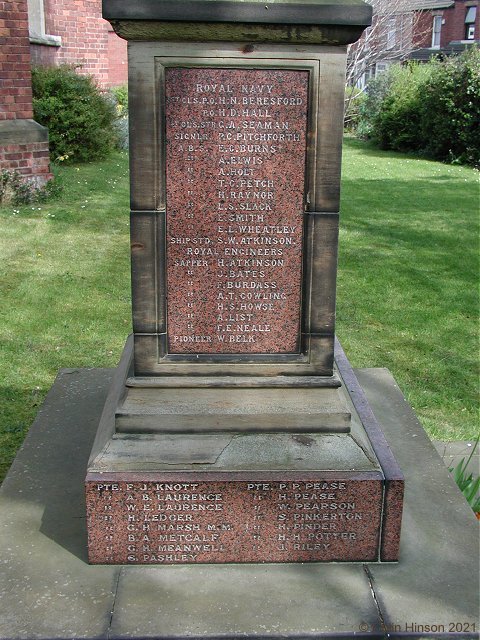 The 1914-1918 and 1939-45 War Memorial, St. Jude's Churchyard, Hexthorpe.