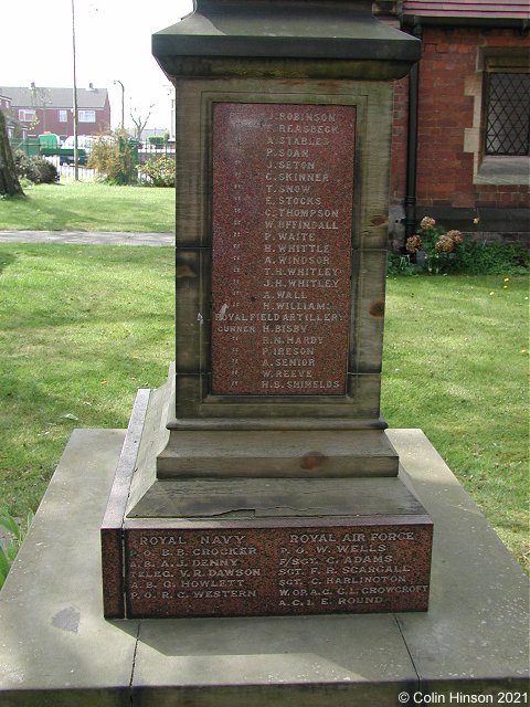 The 1914-1918 and 1939-45 War Memorial, St. Jude's Churchyard, Hexthorpe.