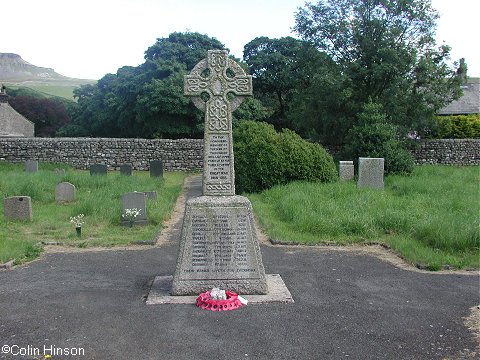The War Memorial for the 1914-18 War in St. Oswald's Churchyard, Horton in Ribblesdale.