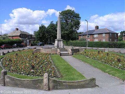 The World War I and II War Memorial at Hoyland.