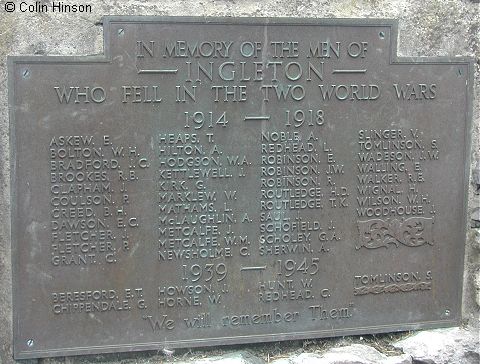 The War Memorial at Ingleton.