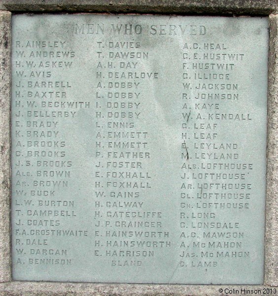 The The War Memorial at Killinghall