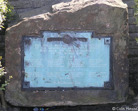 The World Wars I and II Memorial in Kinsley village.