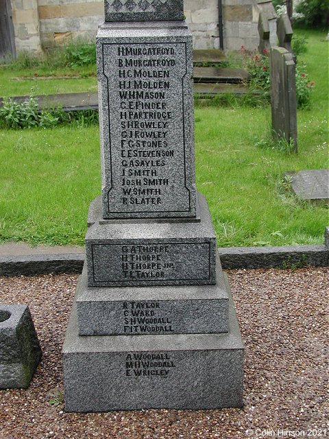 The War Memorial in St. Peter's Churchyard.