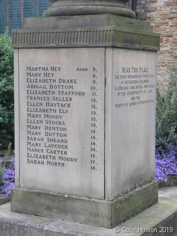 The 17 Children's Memorial in the Churchyard at Kirkheaton.